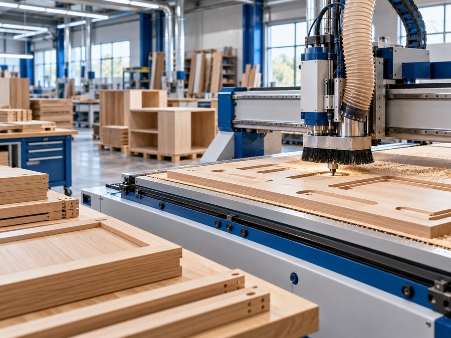 Illustrative CNC wood machining